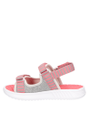 Calzado plano rosado para niña, con forro suave y diseño versátil para el verano.