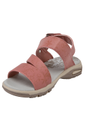 Sandalia con suela plana en color rosado, ideal para aventuras diarias de niñas.
