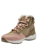 Botín urbano beige para niña, estilo casual, ideal para paseos y colegio.