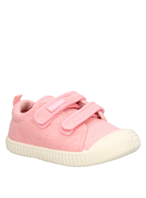 Zapatilla sintética rosada para niña, estilo urbano, adecuada para combinar con ropa casual.