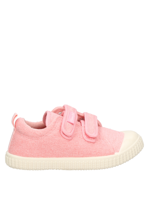 Zapatilla sintética rosada para niña, estilo urbano, adecuada para combinar con ropa casual.