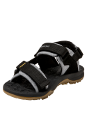 Sandalia liviana negra para niño, confeccionada en material sintético, perfecta para el verano.