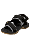 Sandalia liviana negra para niño, confeccionada en material sintético, perfecta para el verano.