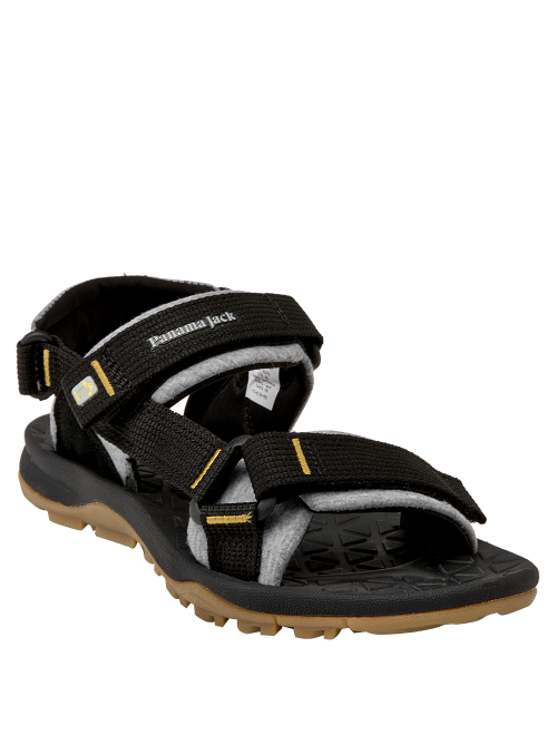 Calzado negro para niño, estilo casual, cómodo para combinar con shorts o pantalones cargo.