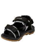 Sandalia negra infantil, diseño liviano, adecuada para actividades al aire libre y look versátil.