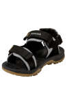 Sandalia negra infantil, diseño liviano, adecuada para actividades al aire libre y look versátil.