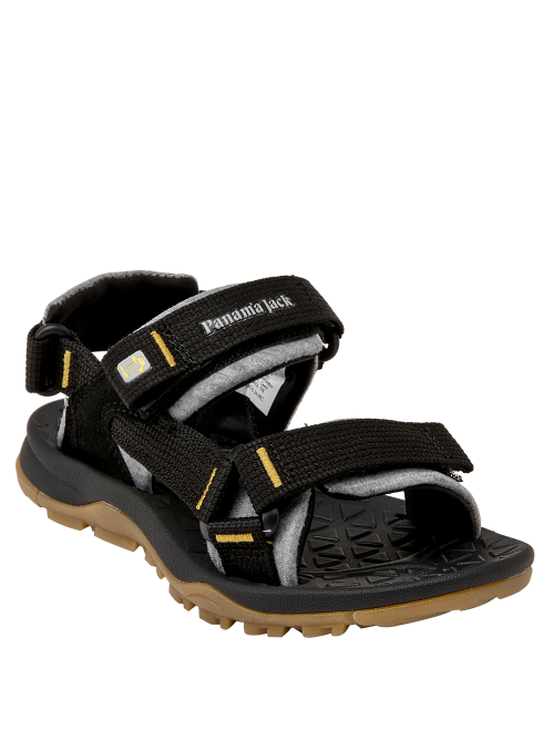 Sandalia deportiva negra para niño, estilo casual, ideal para paseos al aire libre.