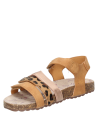 Sandalia urbana camel para niña, suela plana de 2 cm, perfecta para el movimiento diario.