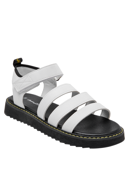 Sandalia clásica blanca para niña, estilo casual, ideal para paseos y juegos.