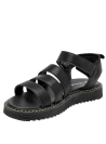 Sandalia urbana negra para niña, estilo casual, ideal para paseos.