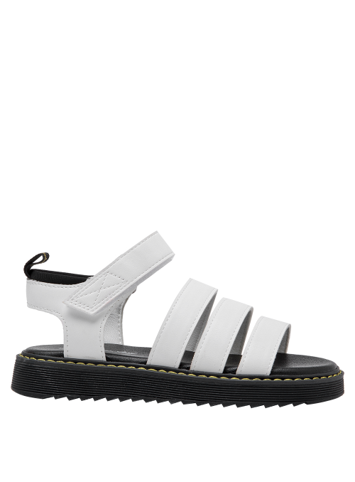 Zapato plano blanco para niña, estilo urbano, combina con shorts y vestidos.