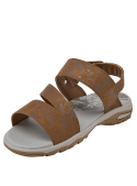 Sandalia urbana taupe para niña, estilo casual, adecuada para el verano.