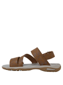 Sandalia de punta abierta taupe, para niñas, perfecta para días activos.