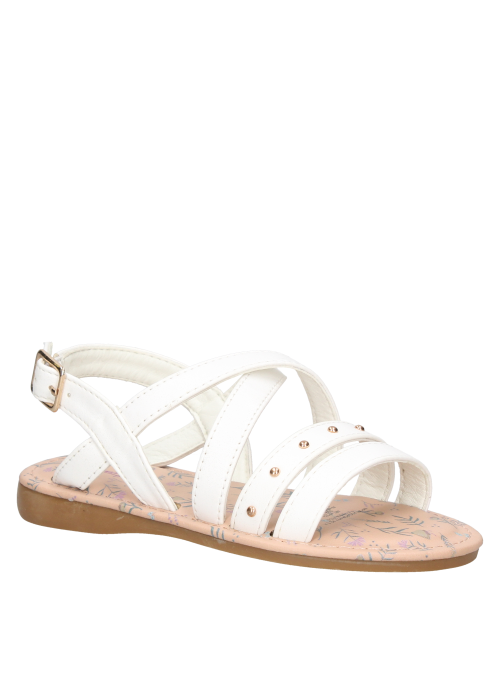 Calzado ligero blanco para niña, ideal para combinar con ropa veraniega.