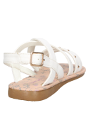 Calzado sintético blanco para niña, diseño cómodo y flexible.