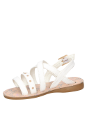 Sandalia infantil blanca para niña, estilo casual, ideal para paseos y juegos.