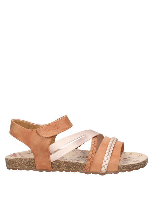 Sandalia casual para niña en color camel, cómoda y ligera para explorar al aire libre.
