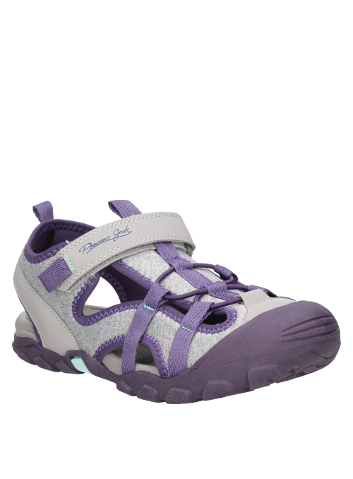 Sandalia urbana gris para niña, estilo casual, ideal para juegos y paseos.