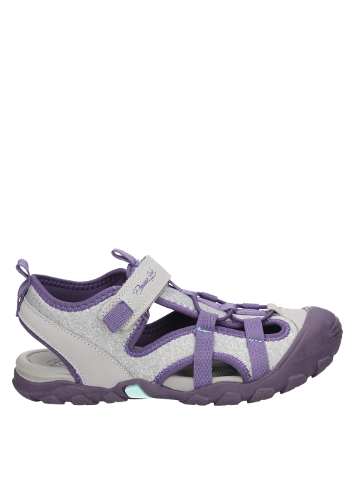 Sandalia urbana gris para niña, estilo casual, ideal para juegos y paseos.