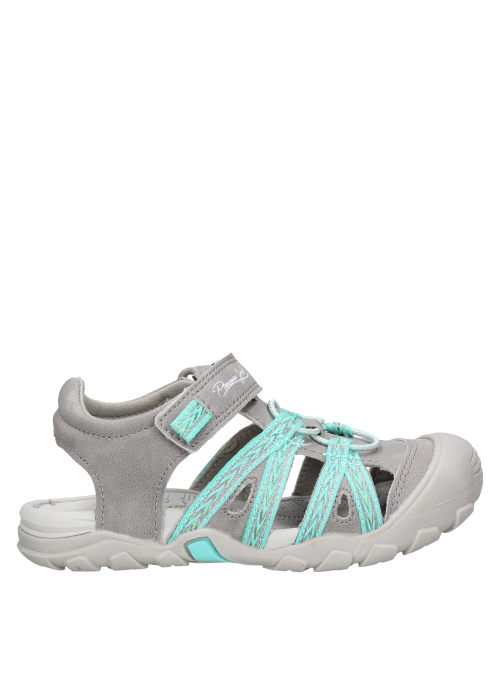 Calzado sintético gris para niña, combina bien con jeans y chaquetas, perfecto para el verano.