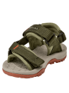 Sandalia infantil verde casual para niño, ideal para juegos al aire libre.