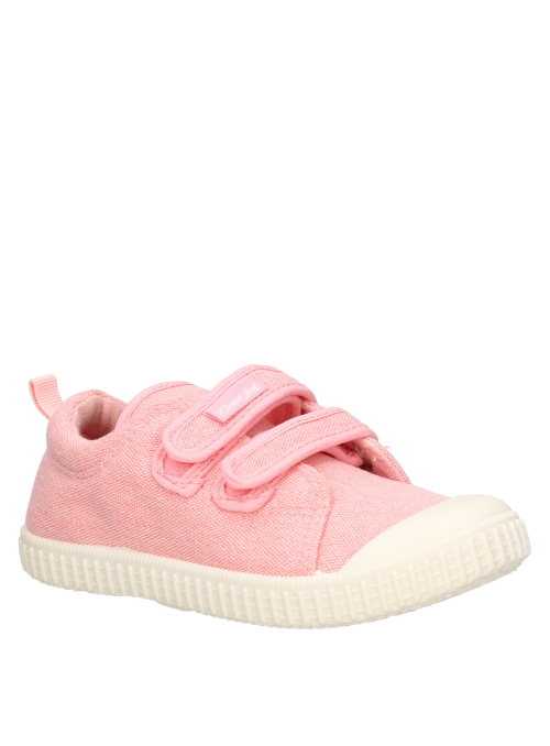 Calzado versátil rosado para niña, diseño casual, recomendado para paseos y actividades al aire libre.