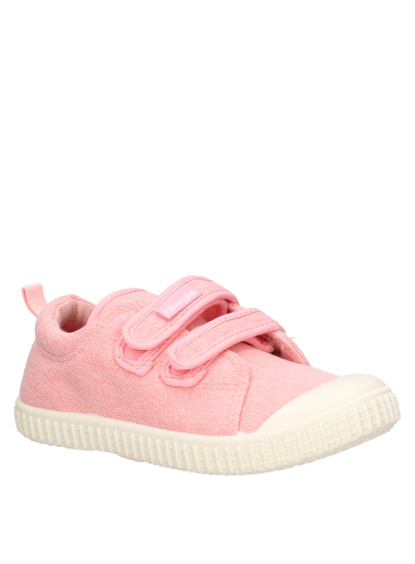 Calzado versátil rosado para niña, diseño casual, recomendado para paseos y actividades al aire libre.