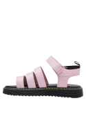 Sandalia de punta abierta rosada para niña, estilo casual, cómoda para el uso diario.
