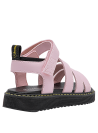 Calzado plano rosado para niña, ideal para combinar con shorts y vestidos en verano.