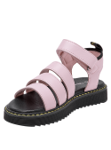 Sandalia casual rosada para niña, estilo urbano, ideal para paseos en días soleados.