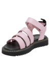 Sandalia casual rosada para niña, estilo urbano, ideal para paseos en días soleados.