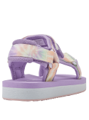 Calzado textil lila para niña, diseño fresco y cómodo.