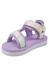 Sandalia urbana lila para niña, estilo casual, ideal para actividades diarias.