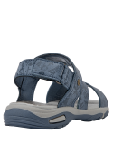 Calzado casual azul para niña, con suela plana y altura de 2,7 cm para comodidad diaria.