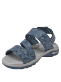 Calzado sintético azul para niña, ideal para un look casual y actividades veraniegas.