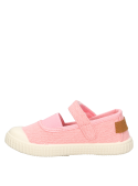 Ballerina de textil para niña, color rosado, adecuada para usar con jeans o shorts.