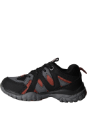 Zapatilla urbana negra casual para niño, ideal para actividades diarias y exploración al aire libre.