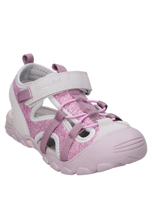 Sandalia rosa casual para niña, ideal para actividades al aire libre, diseño cómodo y funcional.