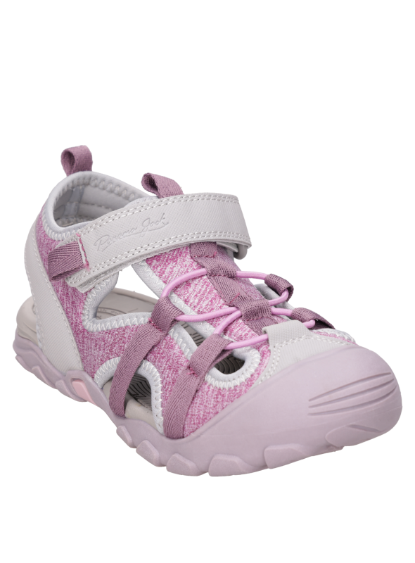 Sandalia rosa casual para niña, ideal para actividades al aire libre, diseño cómodo y funcional.