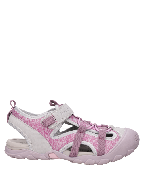 Sandalia rosa casual para niña, ideal para actividades al aire libre, diseño cómodo y funcional.
