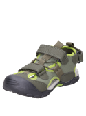 Calzado sintético verde casual para niño, fácil de poner gracias a sus tiras de Velcro.