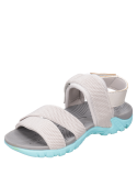 Sandalias cómodas para niña en color gris, recomendadas para explorar y jugar.