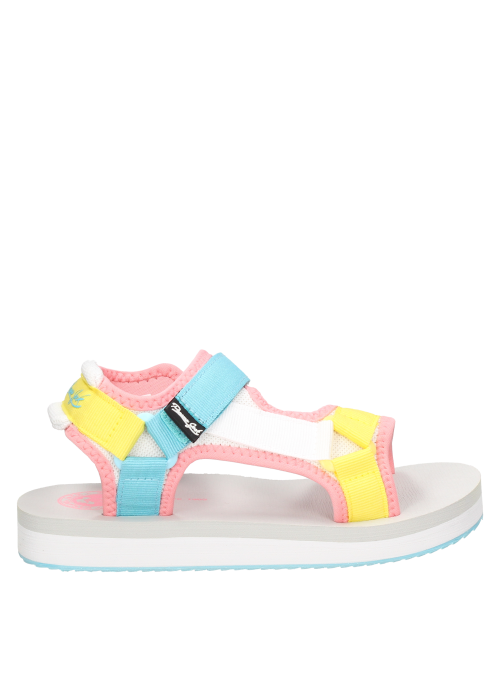 Sandalias informales de colores brillantes para niña, recomendadas para explorar.