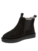 Botín Chelsea negro para mujer, estilo casual, ideal para actividades al aire libre.