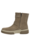 Calzado taupe de mujer, estilo casual, ideal para faldas de lana y looks acogedores.