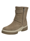 Botas taupe de cuero para mujer, estilo casual, ideales para actividades diarias.