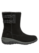 Botas negras de cuero para mujer, forro interno de chiporro, perfectas para el invierno.