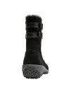 Bota negra de cuero para mujer, diseño robusto y flexible, perfecta para el día a día.