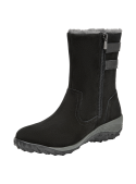 Botas negras de cuero para mujer, estilo casual, ideales para actividades urbanas.