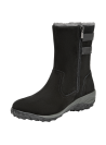 Botas negras de cuero para mujer, estilo casual, ideales para actividades urbanas.